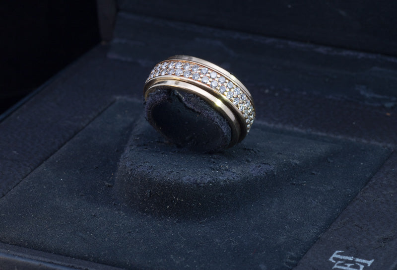 Piaget 18ct Full Eternity Ring Double Row Possession Spinner Ring. Original Presentation Box.