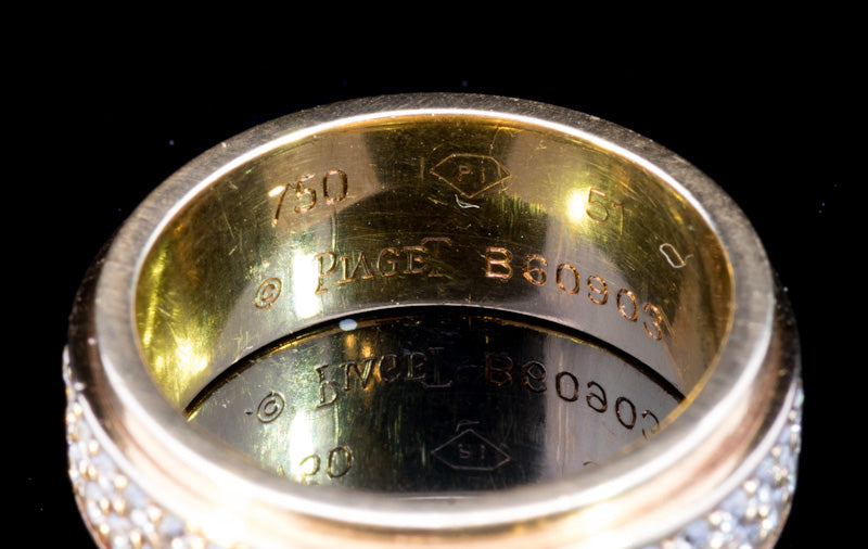 Piaget 18ct Full Eternity Ring Double Row Possession Spinner Ring. Original Presentation Box.