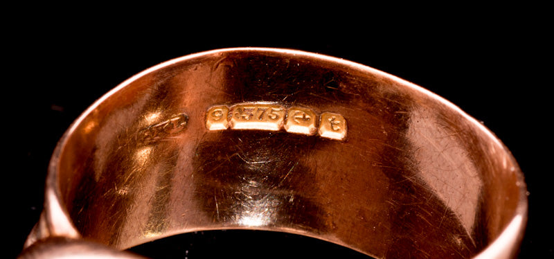 9ct Rose Gold Double Snake Ring. Pre-Loved. Hallmarked Birmingham 1918