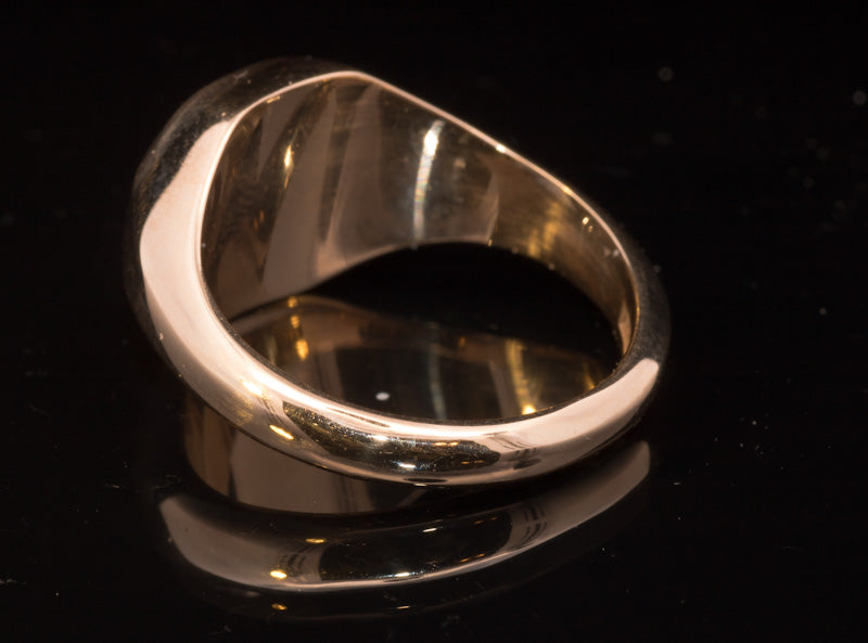 Vintage 9ct Gentlemen's Octagonal Signet Ring. Heavy Weight Perfect for Seal engraving. London 1949
