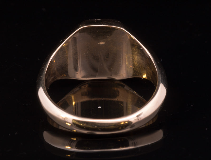 Vintage 9ct Gentlemen's Octagonal Signet Ring. Heavy Weight Perfect for Seal engraving. London 1949