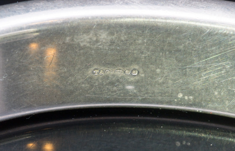 Vintage Tiffany & Co 1837 Collection Silver Cuff Bangle. Genuine . UK Hallmarked. Small Size.