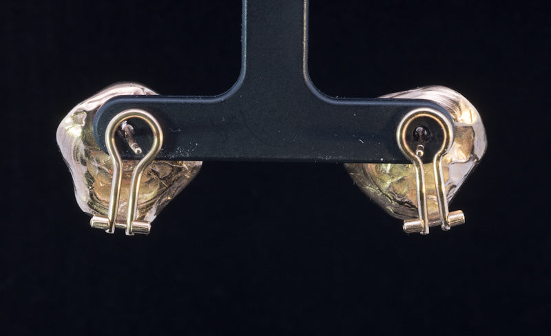 Quality Handmade 9ct Rose Gold and Cultured Pearl Earrings,