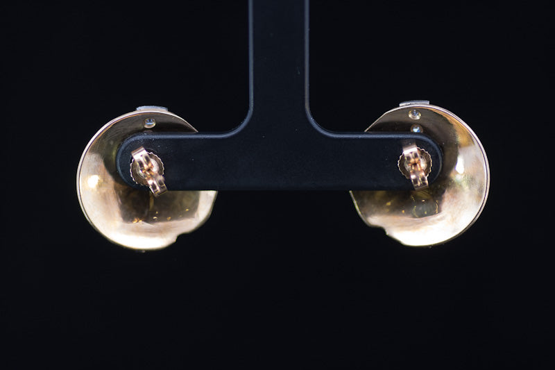 A Striking Pair of Vintage 18ct Gold and Diamond Earrings.