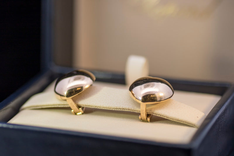 Vintage Chopard 18ct Gold Heart Earrings. Omega Fittings. Original bill of sale & Chopard Box.