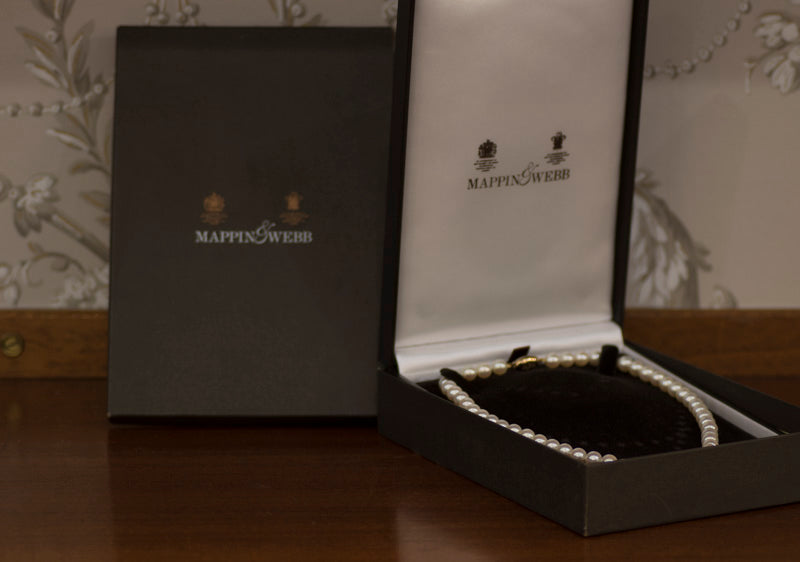 Superb Mappin and Webb Fine Cultured Pearl Necklace. 18ct Diamond Clasp. 8 - 8.5mm