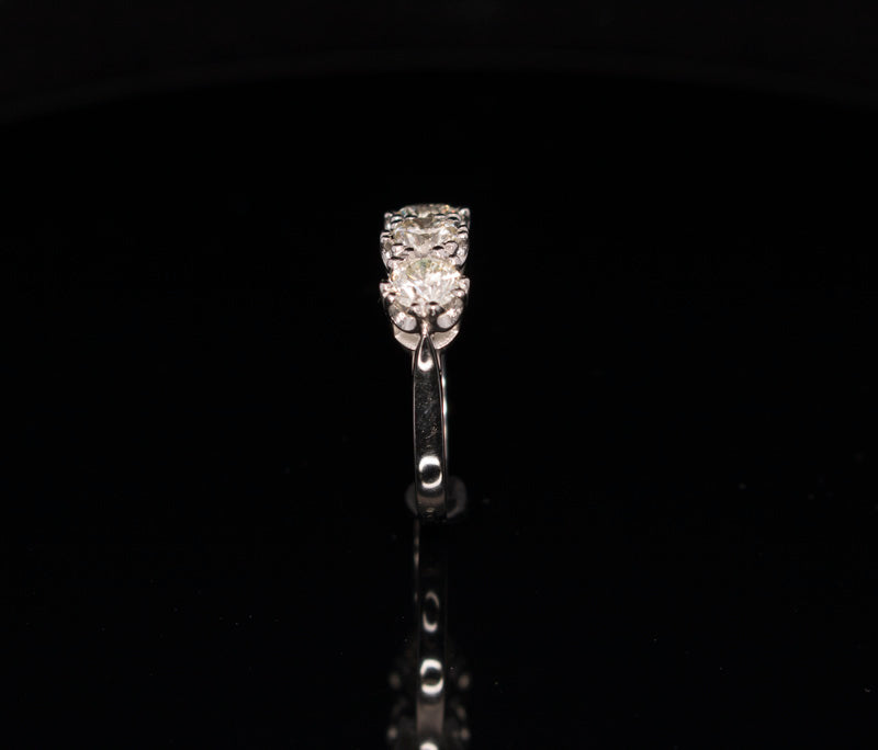 Pre-Loved 2 Carat Platinum and Natural Diamond 3 Stone / Trilogy Ring. Fantastic Value.