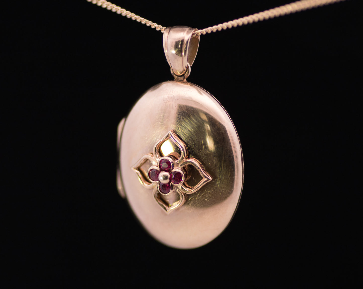 Superb Quality 9ct Gold, Ruby Set Locket. Charles Green & Sons.  Birmingham 1994