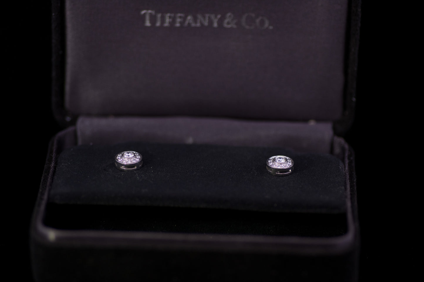Platinum Tiffany Soleste Diamond Cluster Earrings