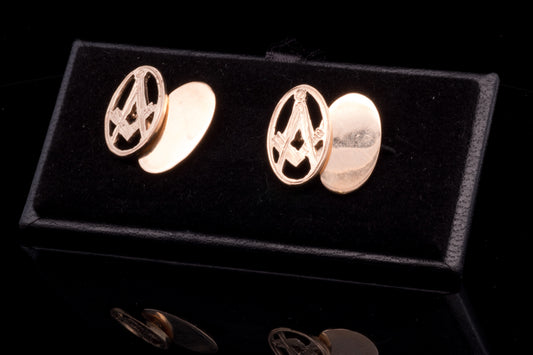 9ct Masonic Cufflinks. Hallmarked London 2007.