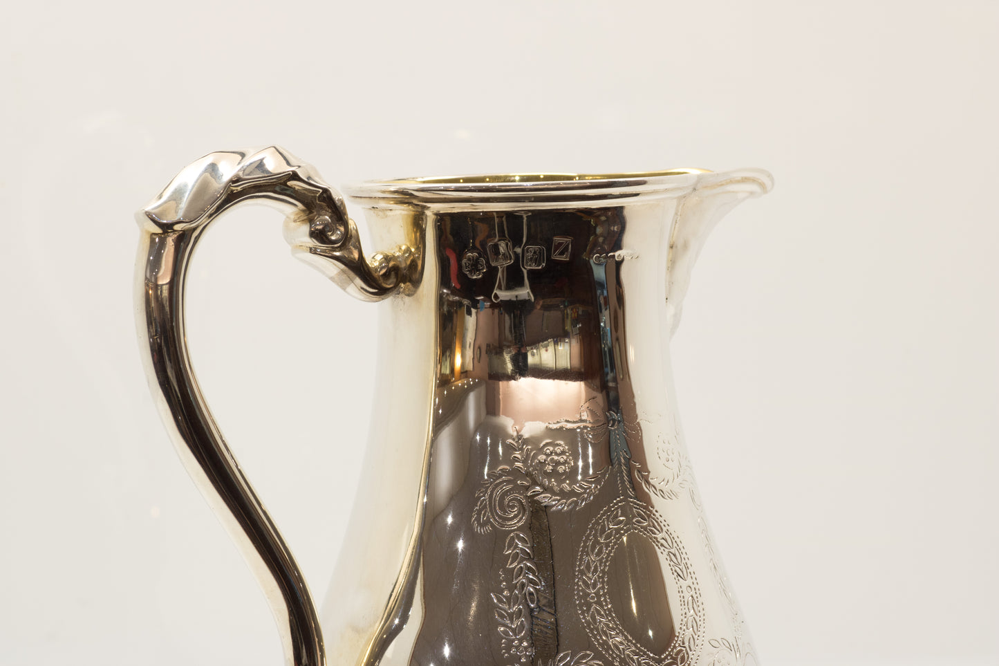 Beautiful Sterling Silver Wine / Claret. Jug Dublin 1967. Maker 'RISL' Royal Irish Silverware Limited.