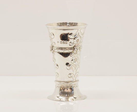 Very Pretty Antique Sterling Silver Posy vase. Assayed in London 1904.