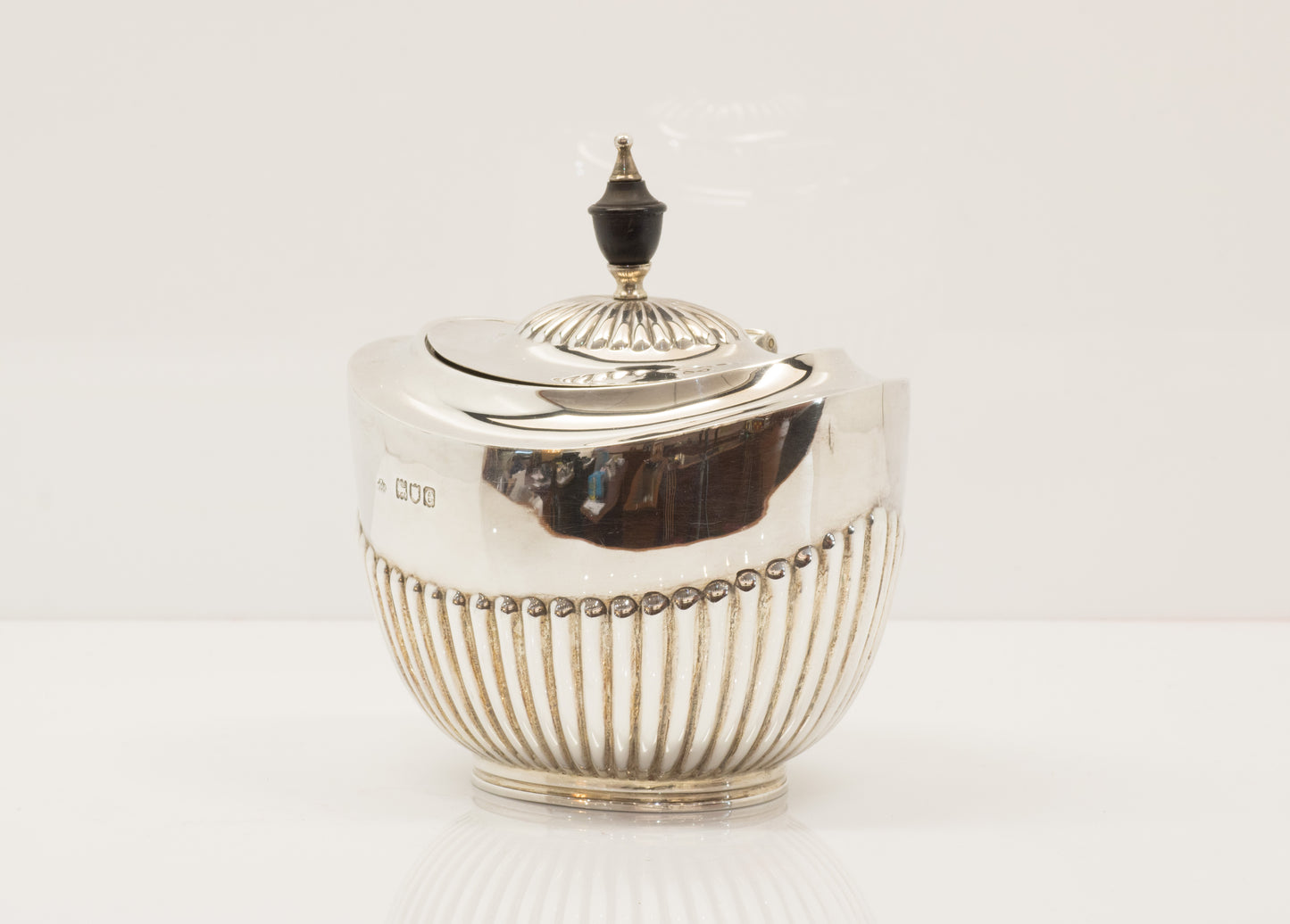 Antique Sterling Silver Tea Caddy.  London 1900. William Hutton & Sons Ltd