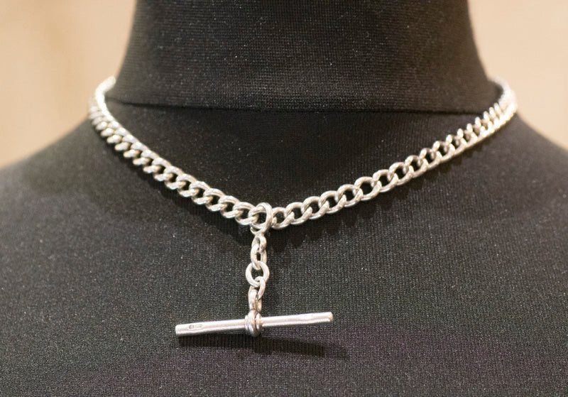 Antique Silver Double Albert Watch Chain. Birmingham 1894