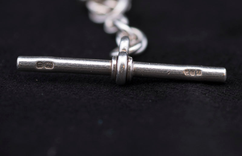 Antique Silver Double Albert Watch Chain. Birmingham 1894
