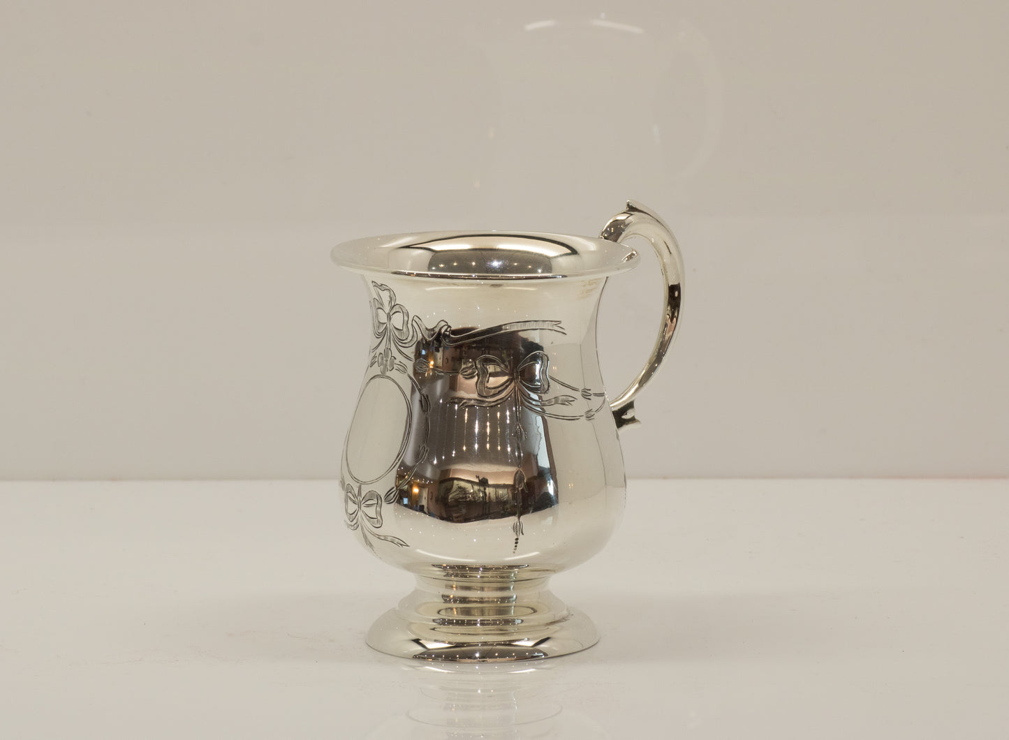 Pretty Antique Sterling Silver Christening Can Tankard Birmingham 1929. William Adams.