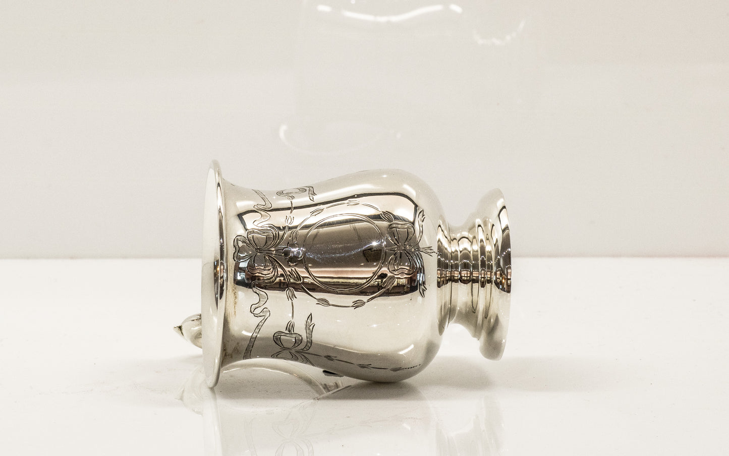 Pretty Antique Sterling Silver Christening Can Tankard Birmingham 1929. William Adams.