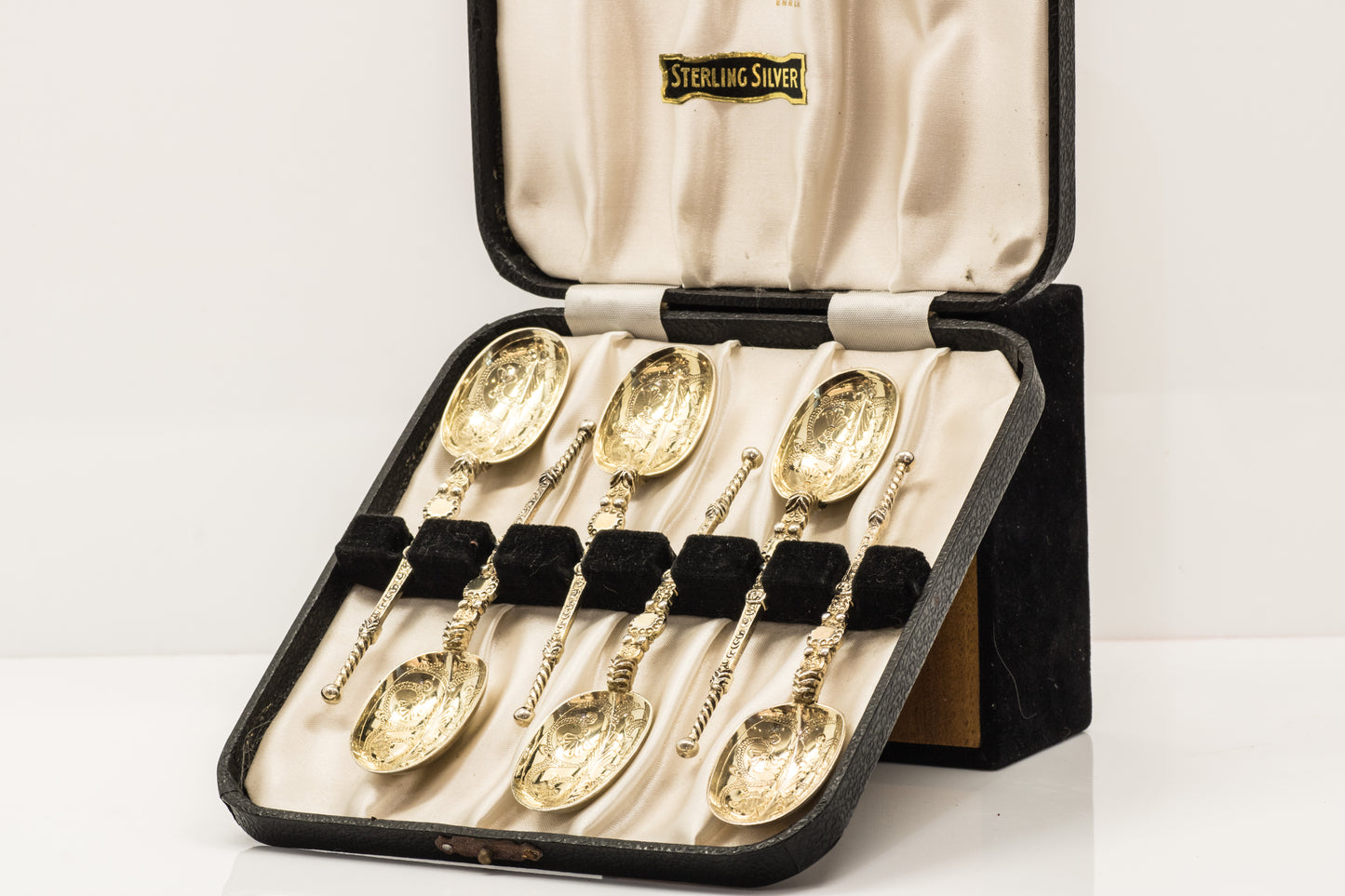 Antique Sterling Silver Set of 6 Anointing Spoons London 1900