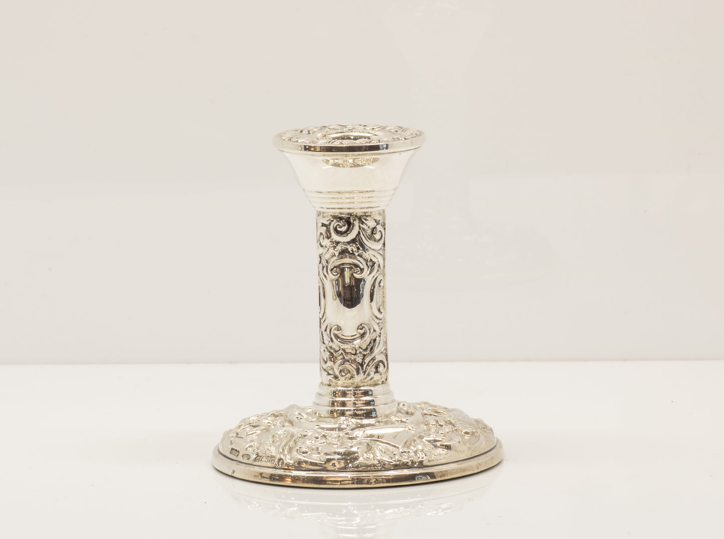 Vintage Sterling Silver Candle Sticks Birmingham 1977. Jubilee Hallmark. Very Ornate.