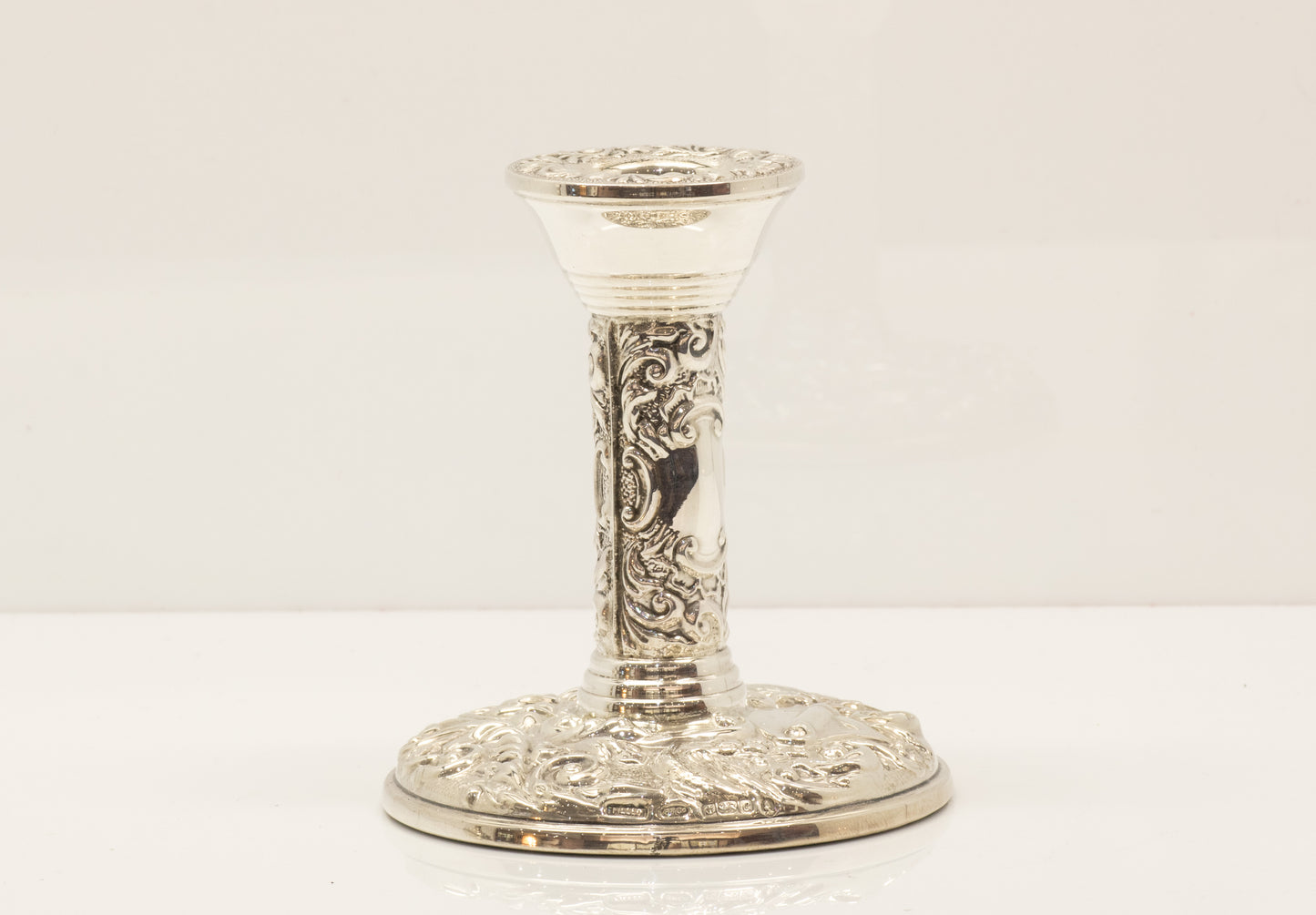 Vintage Sterling Silver Candle Sticks Birmingham 1977. Jubilee Hallmark. Very Ornate.