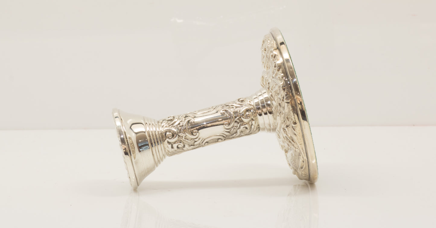 Vintage Sterling Silver Candle Sticks Birmingham 1977. Jubilee Hallmark. Very Ornate.