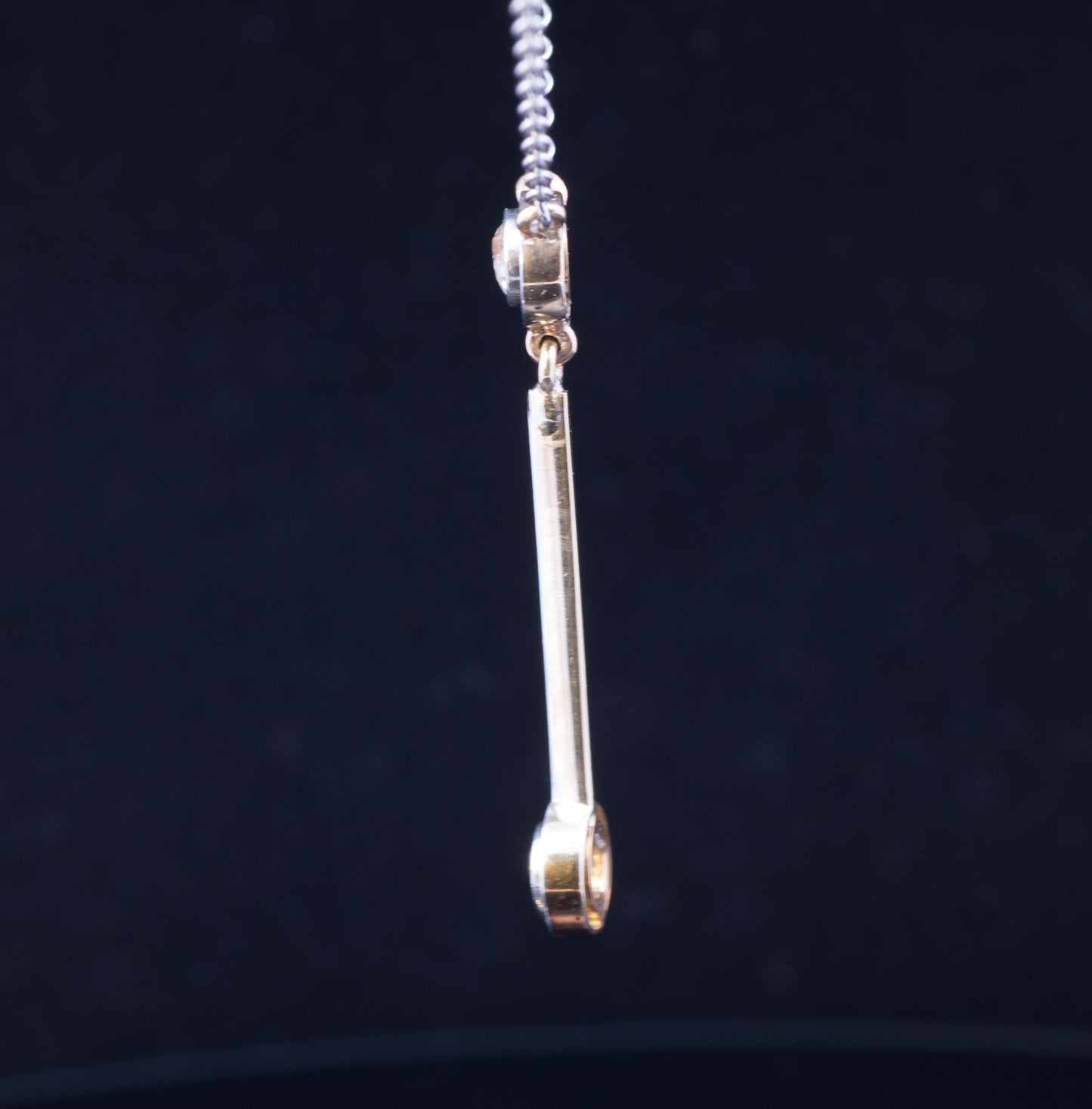 Antique Platinum & 15ct Gold Old European Cut Diamond Lavalier / Negligee Pendant. Circa 1910
