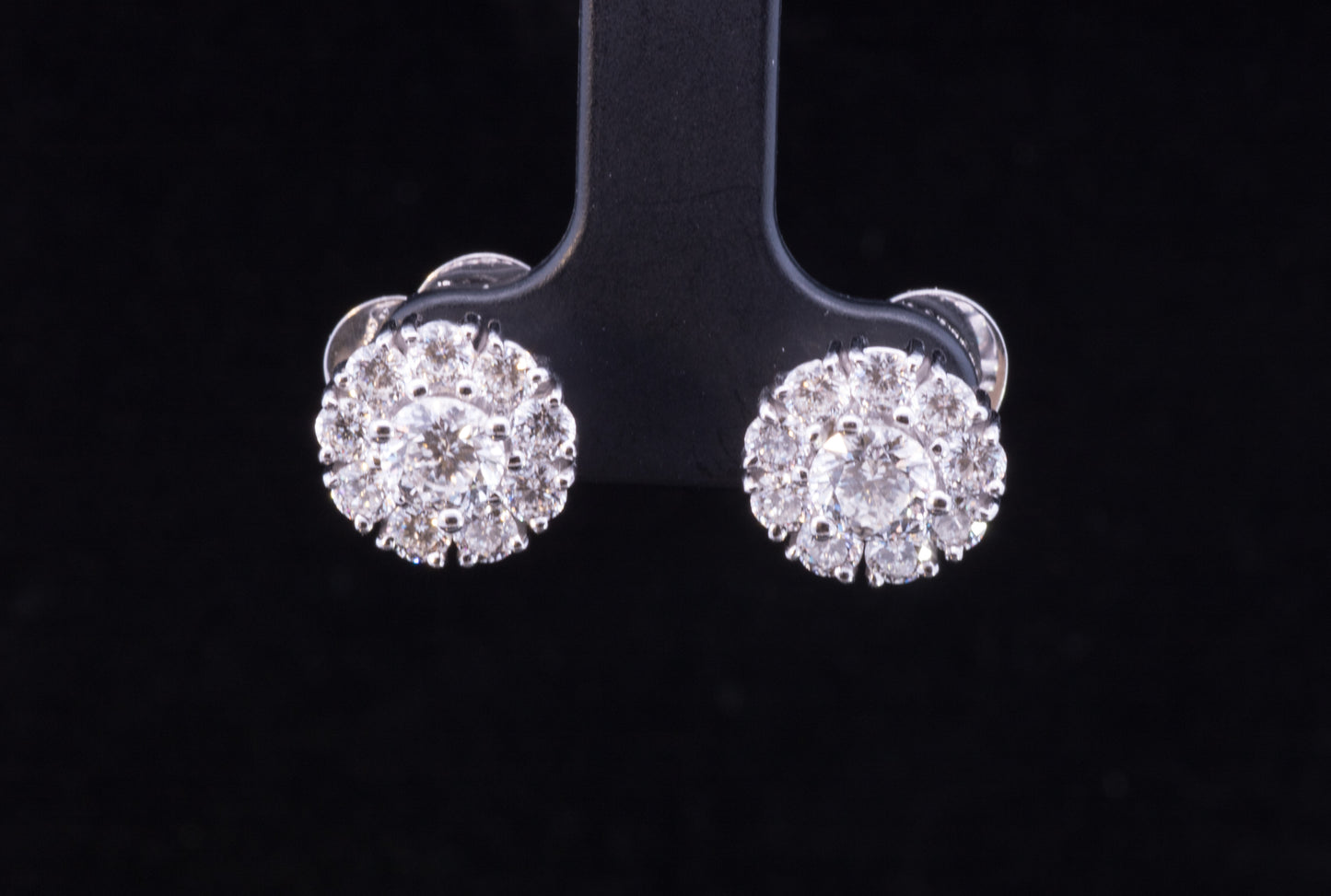 Magnificent Roberto Coin Diamond Cluster Earrings. 2.34 Carats.  18ct White Gold.