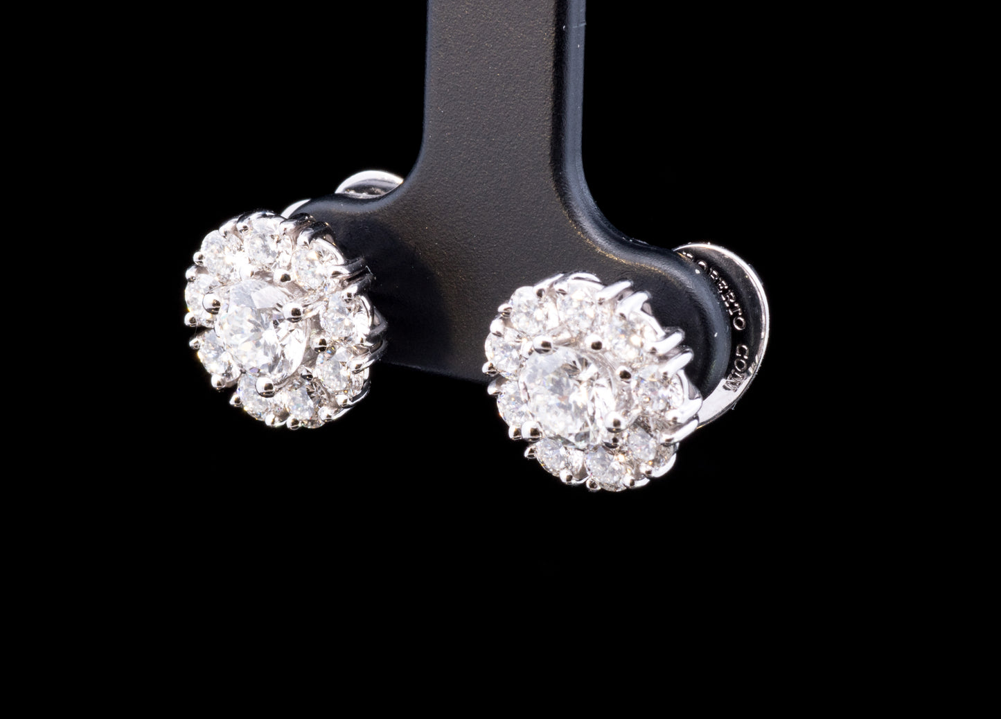 Magnificent Roberto Coin Diamond Cluster Earrings. 2.34 Carats.  18ct White Gold.