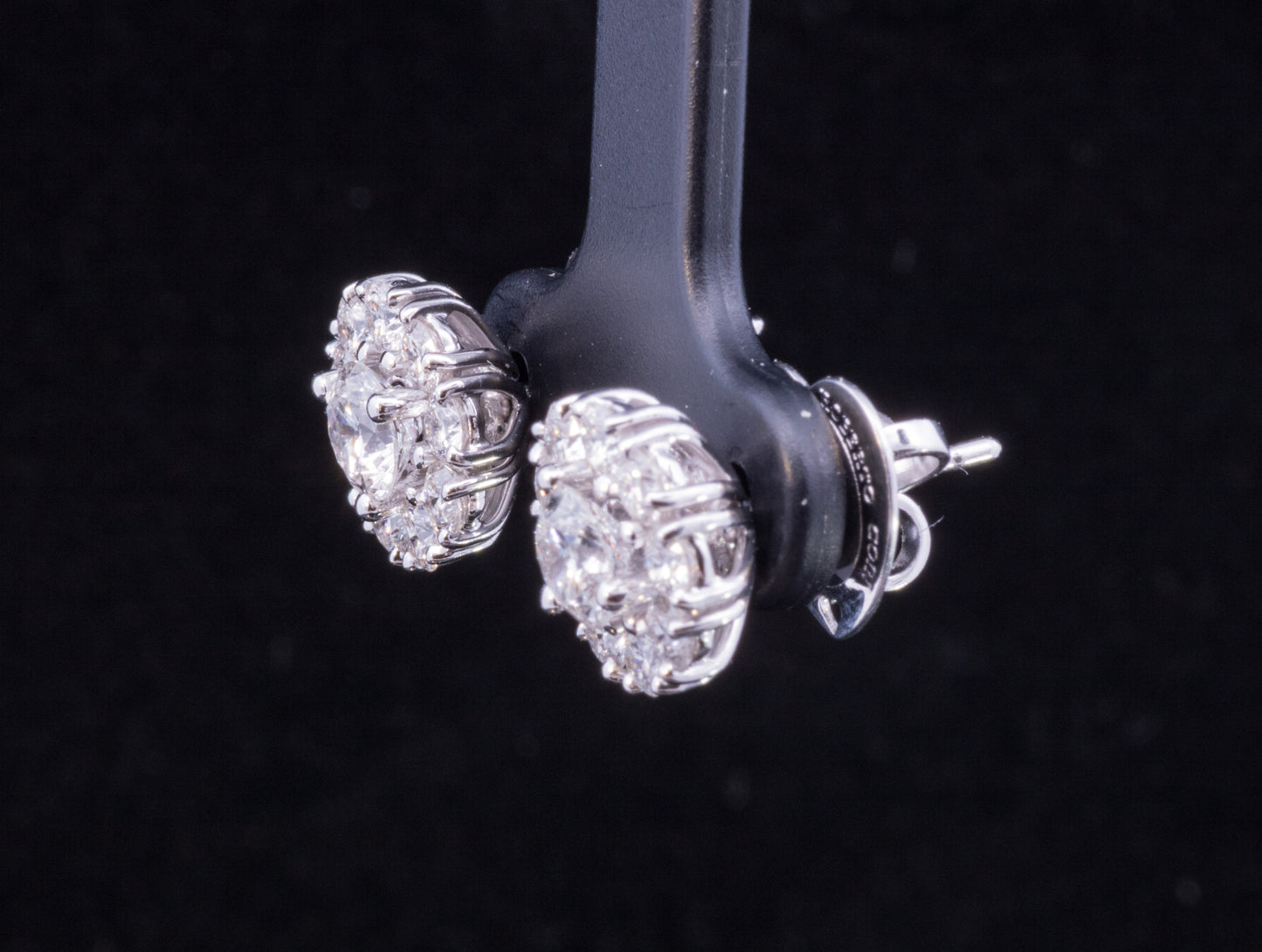 Magnificent Roberto Coin Diamond Cluster Earrings. 2.34 Carats.  18ct White Gold.