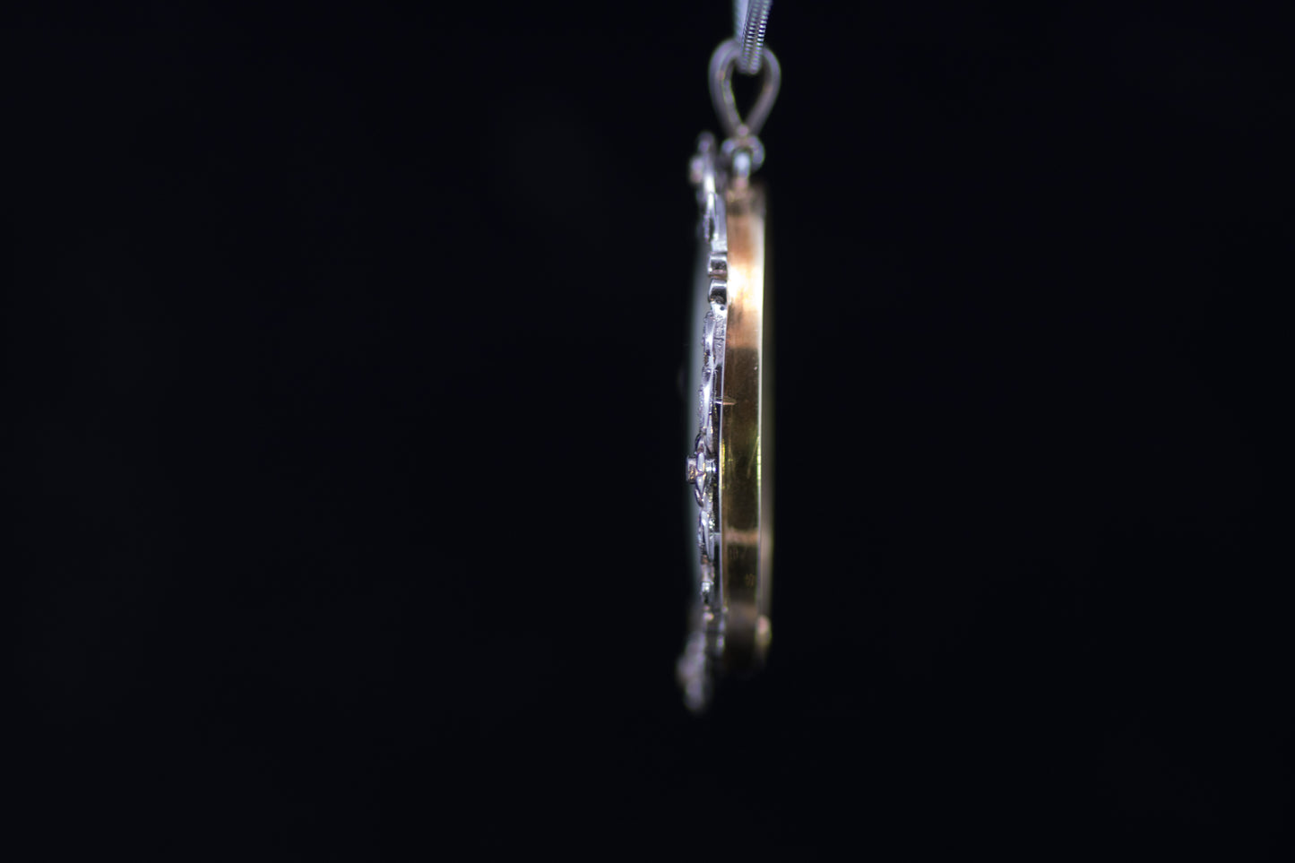 Beautiful Antique 18ct Gold and Diamond Picture Locket. French. C.1910