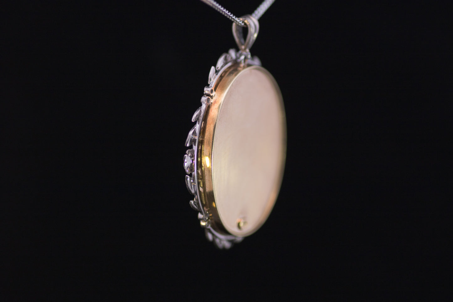 Beautiful Antique 18ct Gold and Diamond Picture Locket. French. C.1910