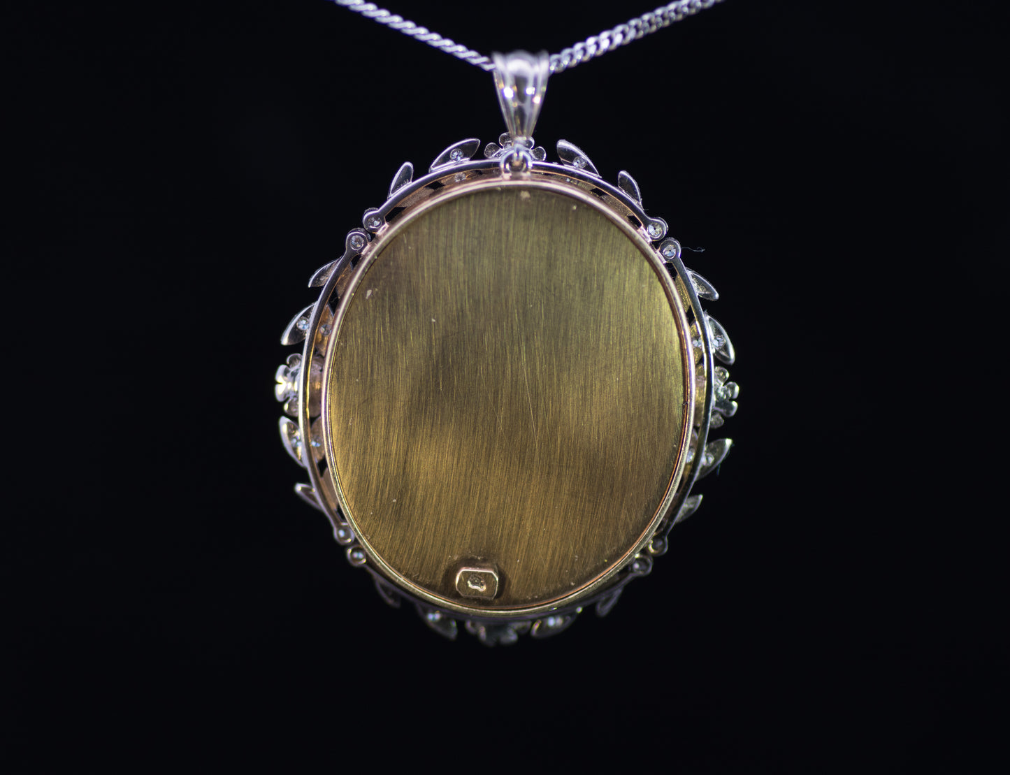 Beautiful Antique 18ct Gold and Diamond Picture Locket. French. C.1910