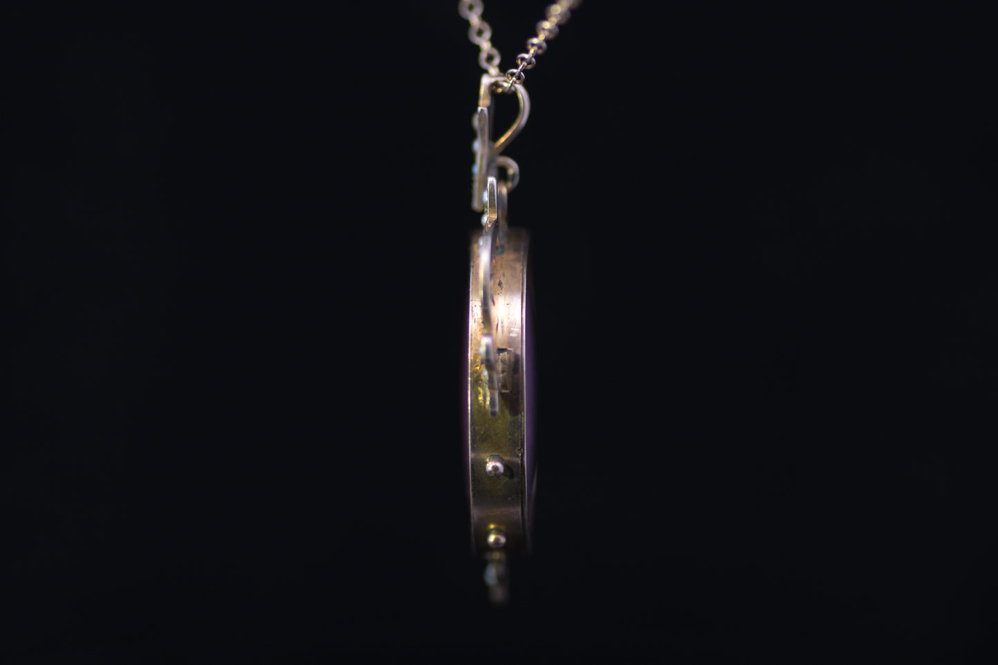 Antique 9ct Gold and Natural Split Pearl Double Picture Locket. English Circa 1900