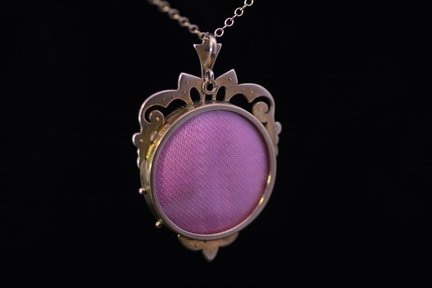 Antique 9ct Gold and Natural Split Pearl Double Picture Locket. English Circa 1900