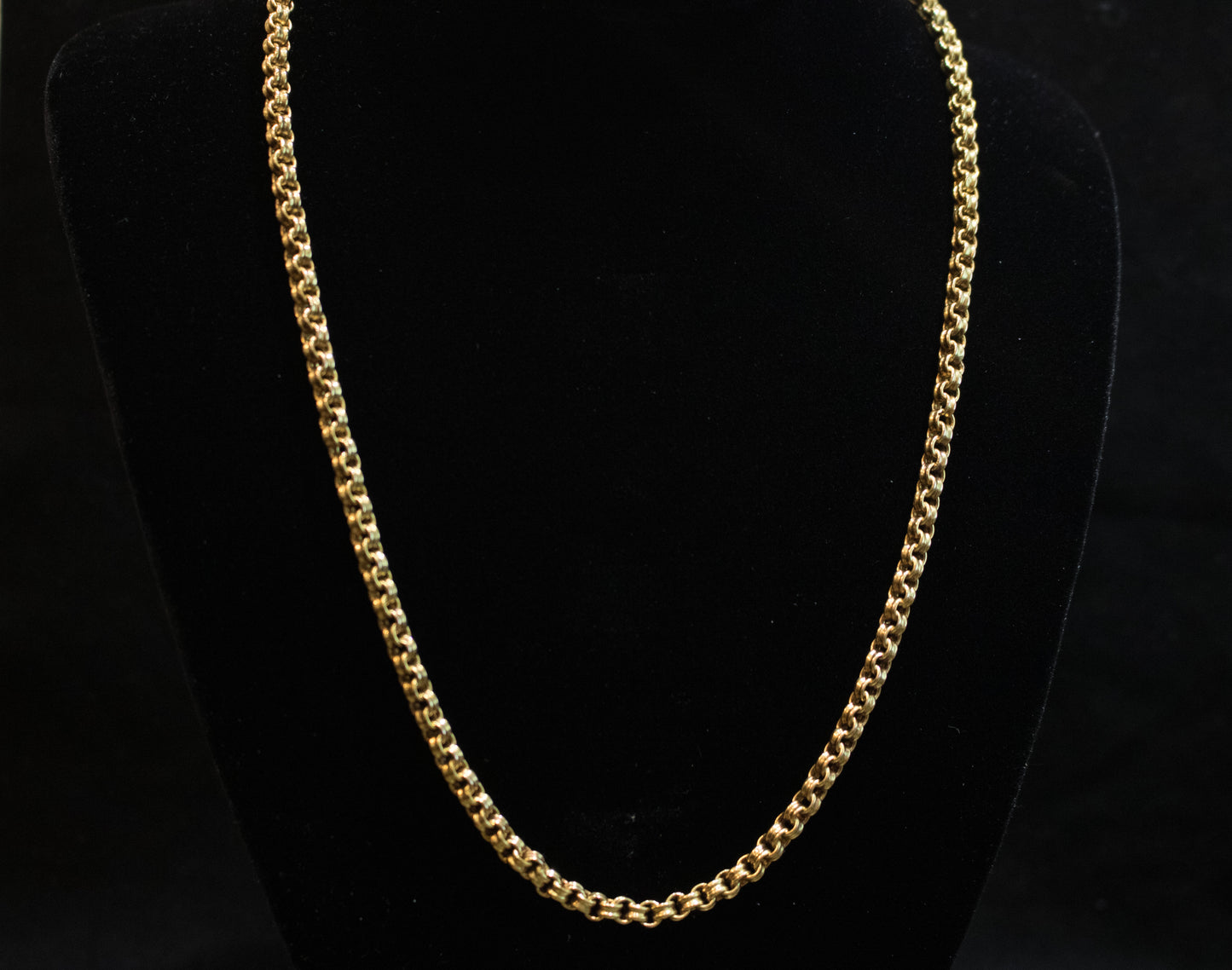 Antique 15ct Gold Regency Chain, Turquoise and Opal Clasp 20.5inch