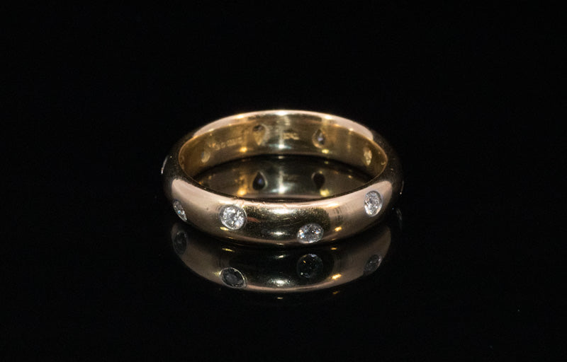 TIFFANY. Vintage 18ct and Platinum Tiffany & Co Diamond Etoile Ring. Box, Receipt.