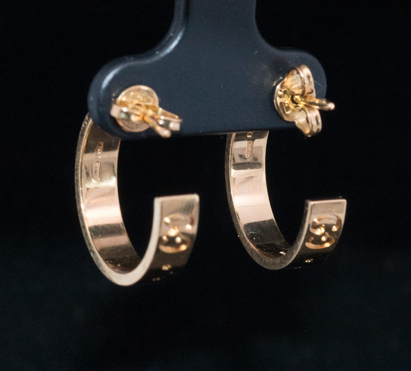 Genuine Gucci Icon 18k Yellow Gold Hoop Earrings. Immaculate Condition.