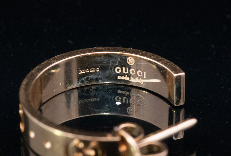 Genuine Gucci Icon 18k Yellow Gold Hoop Earrings. Immaculate Condition.