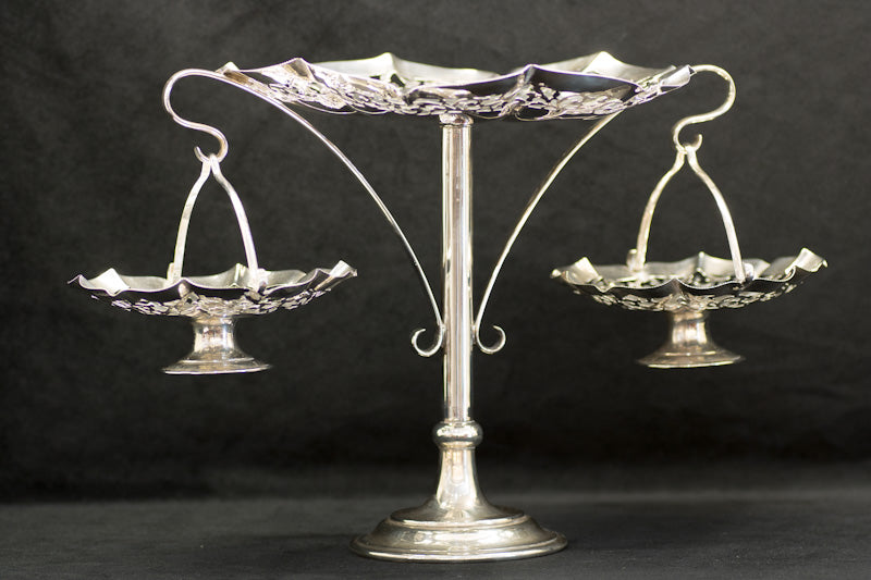 Impressive Antique Sterling Silver Epergne / Table Centre Piece. Sheffield 1910. Fenton Brothers Ltd.