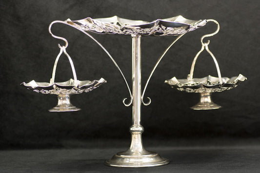 Impressive Antique Sterling Silver Epergne / Table Centre Piece. Sheffield 1910. Fenton Brothers Ltd.