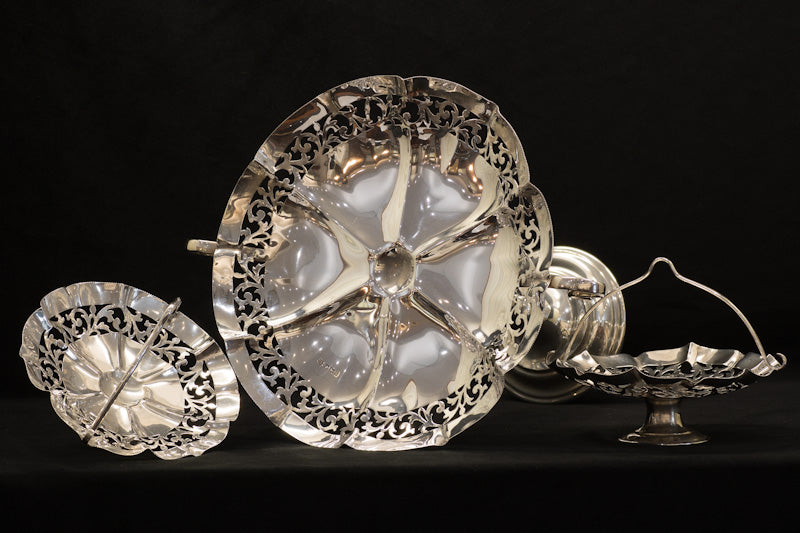 Impressive Antique Sterling Silver Epergne / Table Centre Piece. Sheffield 1910. Fenton Brothers Ltd.