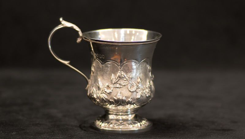 Antique Georgian Sterling Silver Christening Can. London 1834. Richard Pearce & George Burrows