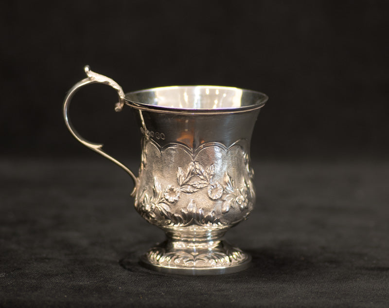 Antique Georgian Sterling Silver Christening Can. London 1834. Richard Pearce & George Burrows