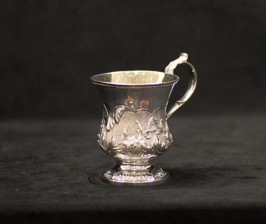 Antique Georgian Sterling Silver Christening Can. London 1834. Richard Pearce & George Burrows