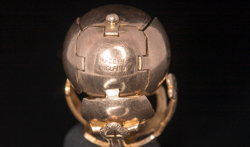 Vintage Masonic Ball. Larger Size. 9ct Gold and Silver. 16.6mm.