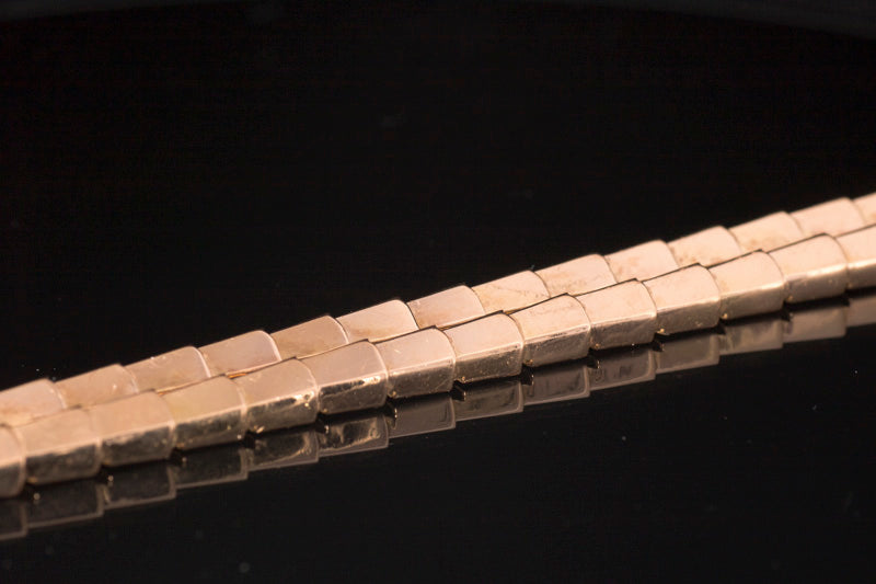 Vintage 18ct Gold Mid-Century Articulated `Dragon Scale` Bracelet. Italian Circa 1960. 7.7 Inches.
