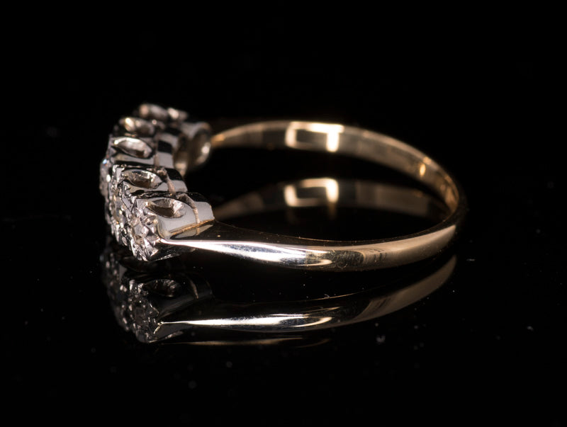 Pretty Art Deco Edwardian Antique 5 Stone Diamond Ring. 18ct Gold, Platinum Settings.