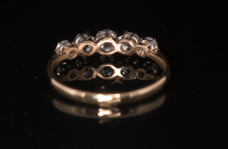 Antique Victorian 18ct and Platinum Old European Cut Diamond 5 Stone Ring. 0.85ct C.1890