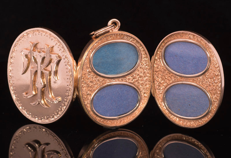 Rare & Historic Antique 15ct Gold, 8 Aperture Family Locket. English Circa 1880. 'Ready to Accomplish'