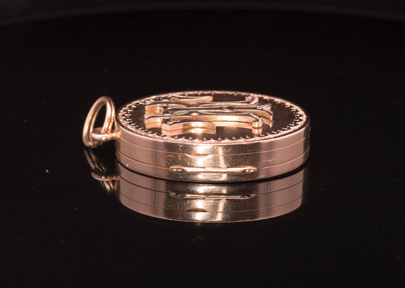 Rare & Historic Antique 15ct Gold, 8 Aperture Family Locket. English Circa 1880. 'Ready to Accomplish'